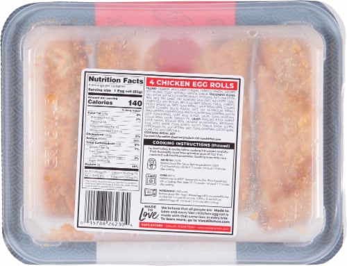 Van's™ All White Meat Chicken Egg Rolls with Sweet & Sour Sauce Perspective: back
