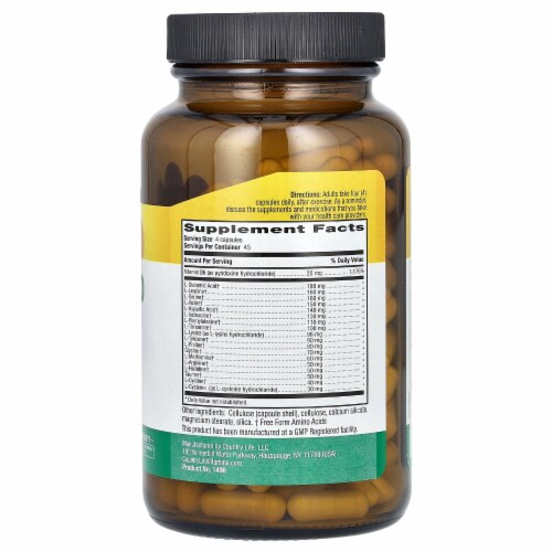 Country Life Max-Amino Caps with Vitamin B-6 - 180 Vegetarian Capsules Perspective: back