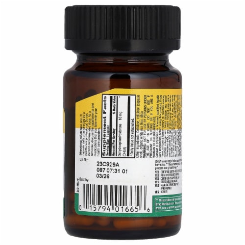 Country Life DHEA 10 mg - 50 Vegan Capsules Perspective: back