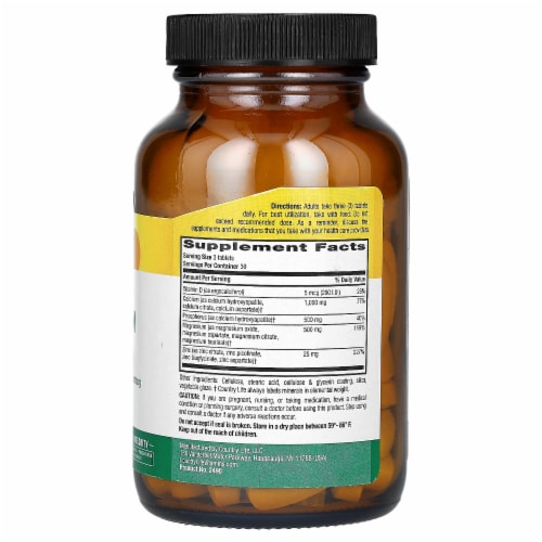 Country Life Calcium Magnesium Zinc with Vitamin D - 90 Tablets Perspective: back