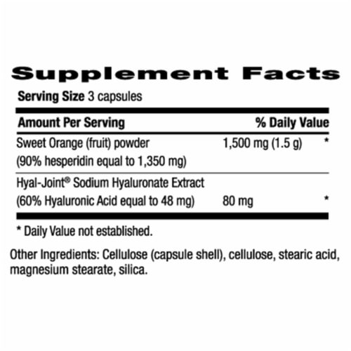 Country Life® Bio-Active Hyaluronic Acid Complex Joint Support Capsules Perspective: back