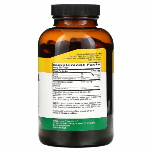 Country Life Phosphatidyl Choline Complex 1 200 mg - 200 Softgels Perspective: back