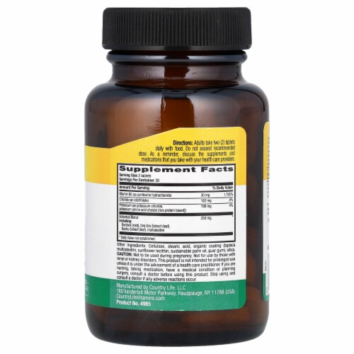 Country Life Maximized Water Factors - 60 Tablets Perspective: back