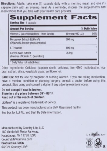 Country Life® Libido Rescue™ Dietary Supplement Perspective: back
