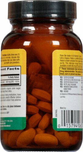 Country Life Folate 400 mcg Orange Flavor Chewable Wafers Perspective: back