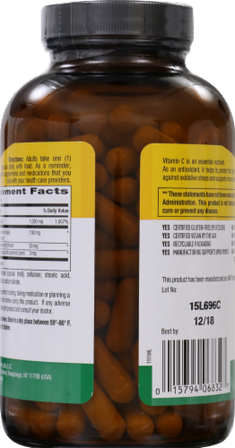 Country Life Maxi-C Vegan Capsules 1000mg 180 Count Perspective: back
