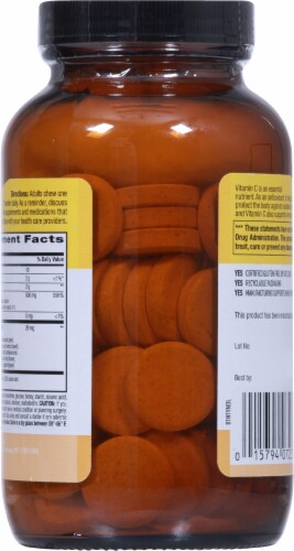 Country Life Chewable Vitamin C Juicy Orange Flavor Wafers 500mg 90 Count Perspective: back