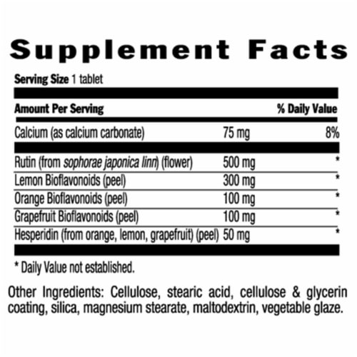 Country Life Bio-Rutin Complex Tablets 500mg 90 Tablets Perspective: back