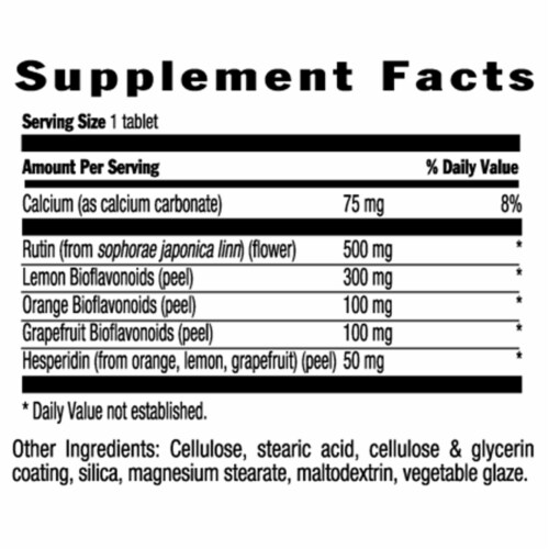 Country Life Bio-Rutin Complex, 90 Vegetarian Tablets Perspective: back