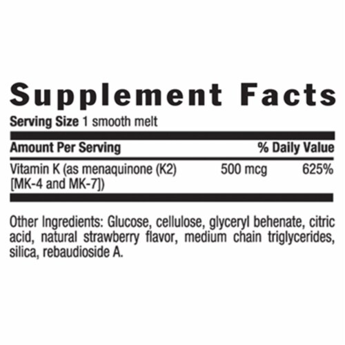 VEGAN K-2 500 mcg Perspective: back
