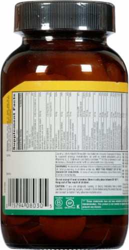 Country Life Chewable Adult Multi Vitamin / Mineral Formula Pineapple-Orange Flavor Wafers Perspective: back