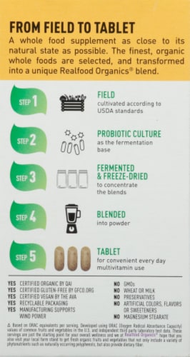 Realfood Organics Prenatal Daily Nutrition Tablets Perspective: back