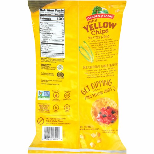 Garden of Eatin'® Mini Yellow Rounds Tortilla Chips Perspective: back