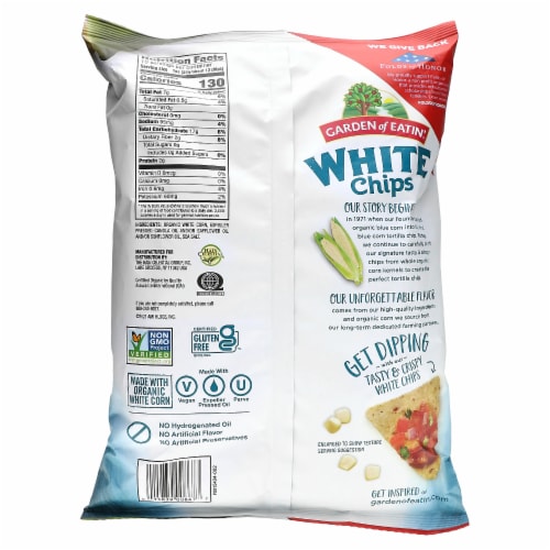 Garden of Eatin'® Organic White Corn Tortilla Chips Perspective: back