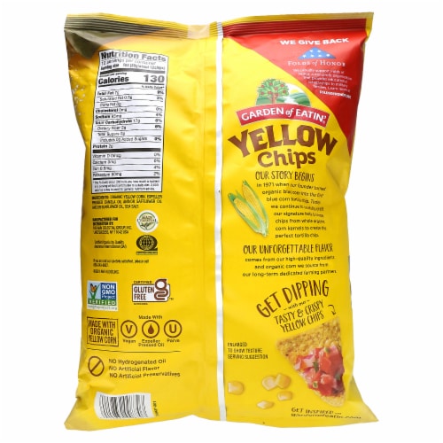 Garden of Eatin' Yellow Tortilla Chips 10 OZ Perspective: back