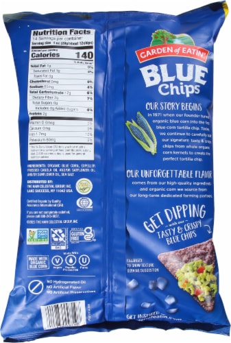 Garden of Eati'® Blue Corn Tortilla Chips Perspective: back