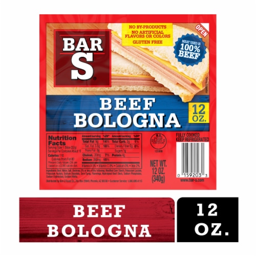 Beef Bologna Sliced Deli-Style Lunch Meat Perspective: back