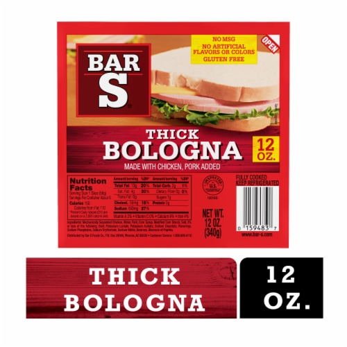 Thick Bologna Sliced Deli-Style Lunch Meat Perspective: back