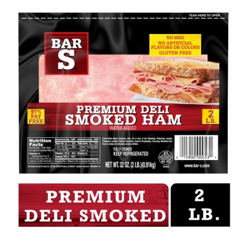 Premium Deli Smoked Ham Lunch Meat Perspective: back