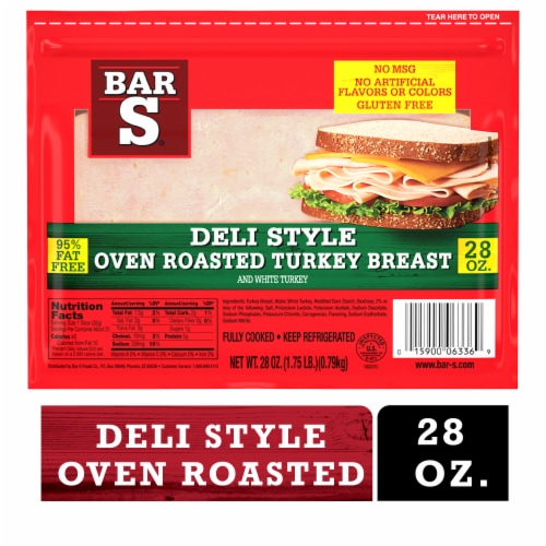 Deli Style Oven Roasted Turkey Breast Lunch Meat Perspective: back