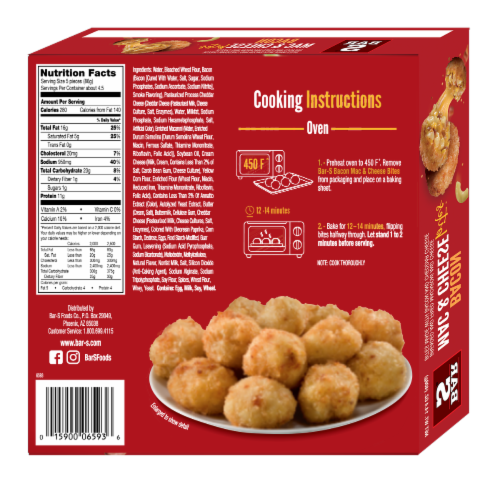 Bar-S Bacon Mac & Cheese Bites Perspective: back
