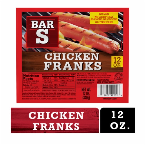 Chicken Franks Hot Dogs Perspective: back