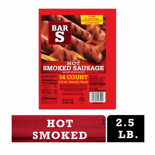 Hot High Protein Smoked Sausage Perspective: back