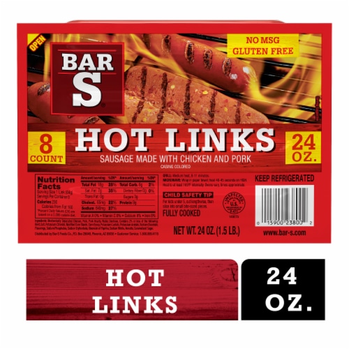 Hot Links Southwestern Style Sausages Perspective: back