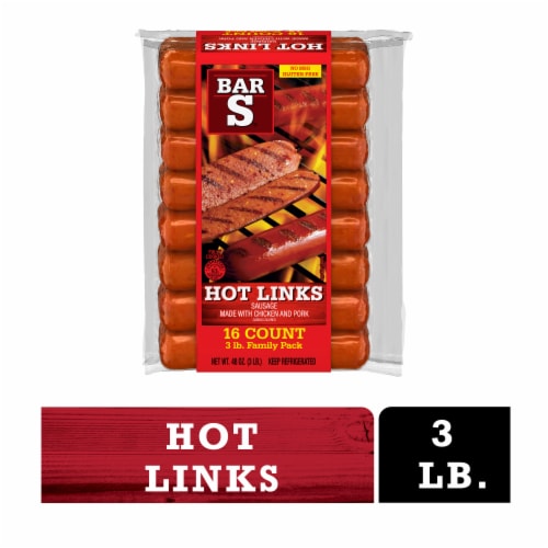 Saag’s Louisiana Brand Hot Links Pork & Beef Sausage 21 Oz. Family Pack  (Pack of 3)