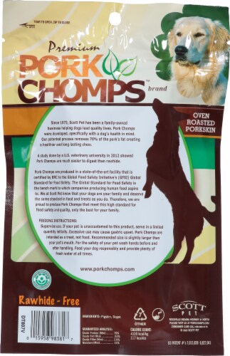 Pork Chomps® Roasted Rawhide-Free Dog Treats Perspective: back