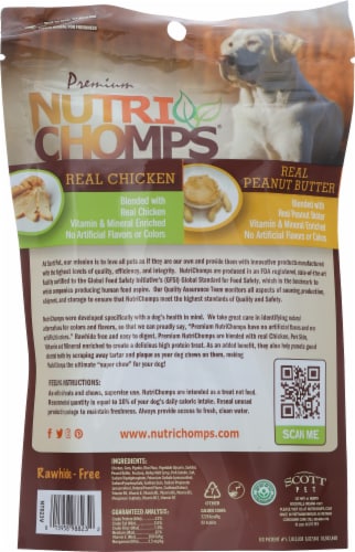 Nutri Chomps® Peanut Butter Braids Rawhide-Free Dog Treats Perspective: back