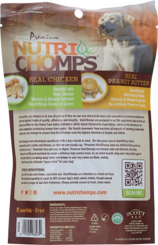 Nutri Chomps® Peanut Butter Braids Rawhide-Free Dog Treats Perspective: back