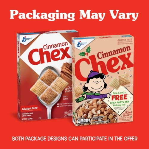 General Mills Cinnamon Chex Cereal Perspective: back