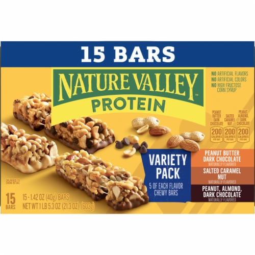 NATURE VALLEY Protein Chewy Granola Bars Peanut Butter Dark