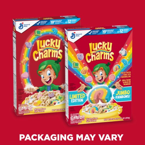 General Mills Lucky Charms Cereal Perspective: back