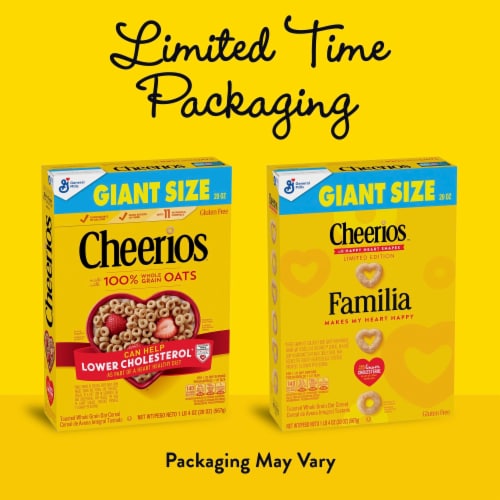 General Mills Cheerios Giant Size Cereal Perspective: back
