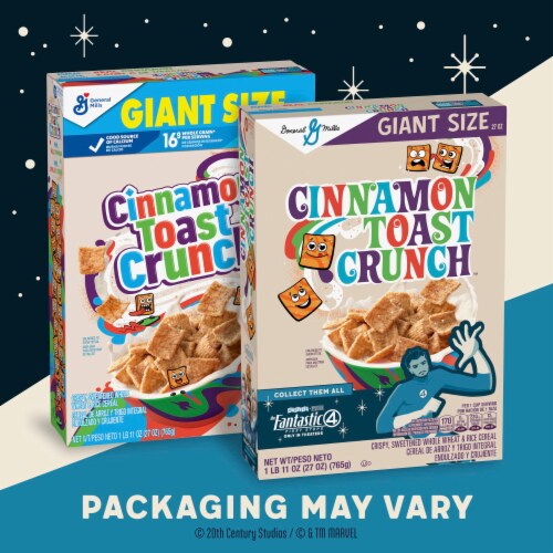 General Mills Cinnamon Toast Crunch Giant Size Cereal Perspective: back