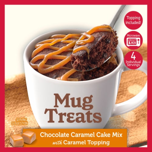 Betty Crocker™ Chocolate Caramel Cake Mix with Caramel Topping Mug Treats Perspective: back