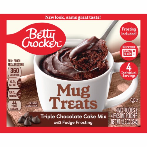 Betty Crocker Mug Treats Triple Chocolate Cake Perspective: back