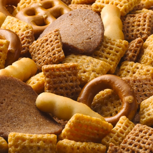 Chex Mix Snack Mix Bold Party Blend Savory Snack Bag Family Size Perspective: back
