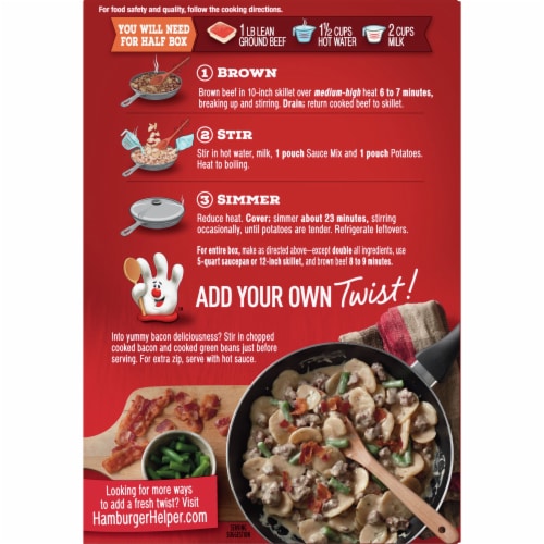Hamburger Helper Potatoes Stroganoff Twin Pack Perspective: back