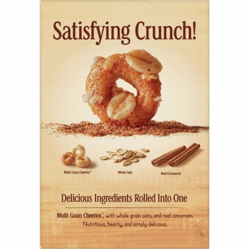 General Mills Cheerios™ Cinnamon Oat Crunch Sweetened Multigrain Cereal Perspective: back