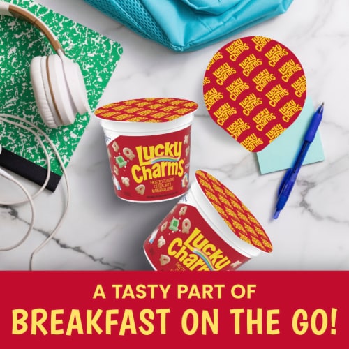 General Mills Lucky Charms with Marshmallows Cereal Cup Perspective: back
