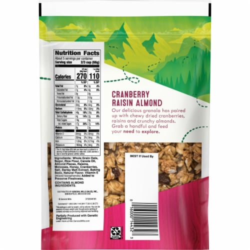 Nature Valley® Fruit & Nut Cranberry Raisin Almond Granola Perspective: back