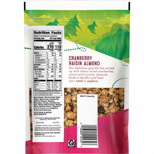 Nature Valley® Fruit & Nut Cranberry Raisin Almond Granola Perspective: back