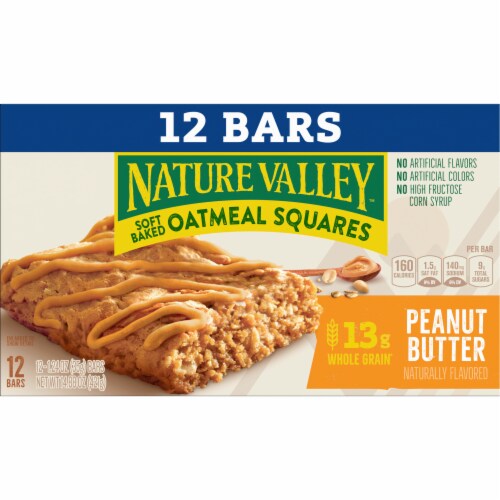 Nature Valley Soft Baked Oatmeal Squares Peanut Butter Breakfast bars
