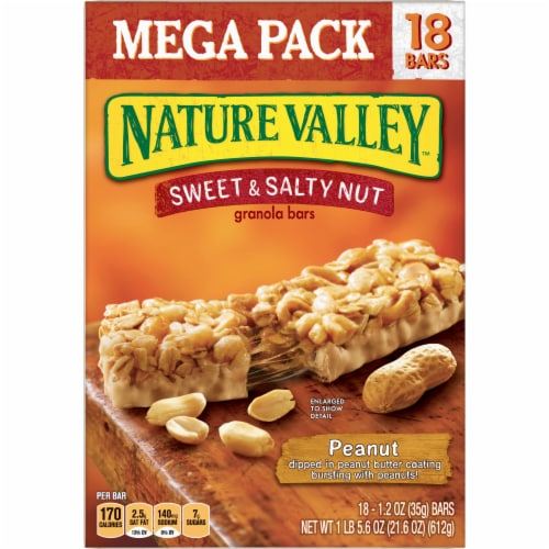 Nature Valley Sweet & Salty Nut Peanut Granola Bars Perspective: back