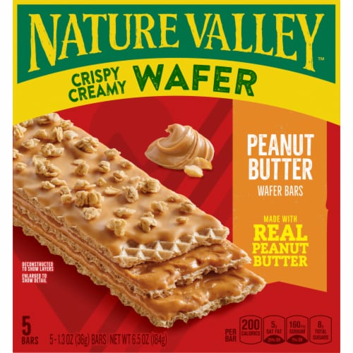 Nature Valley Wafer Peanut Butter Bars Perspective: back