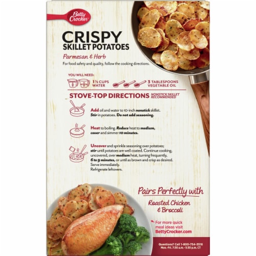 Betty Crocker™ Parmesan & Herb Crispy Skillet Potatoes Perspective: back