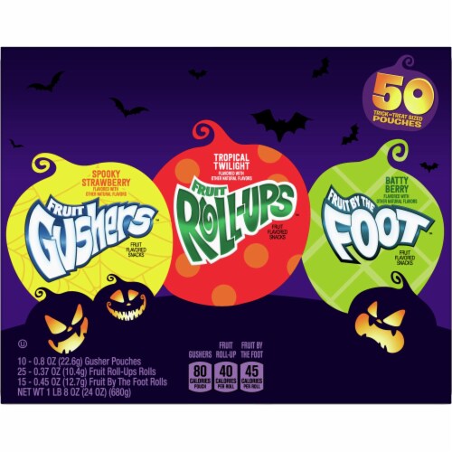 General Mills Halloween Fruit Snacks Variety Pack Perspective: back